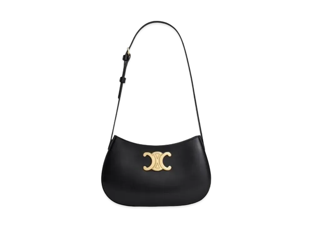 CELINE Medium Tilly Bag In Shiny Calfskin "Black"
