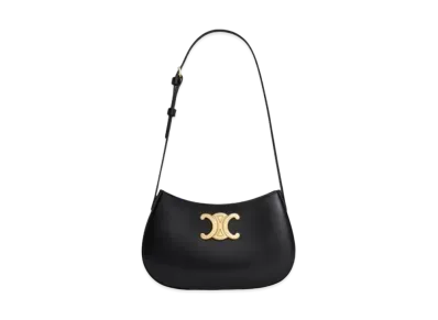 CELINE Medium Tilly Bag In Shiny Calfskin "Black"