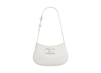 CELINE Medium Tilly Bag In Shiny Calfskin "White"