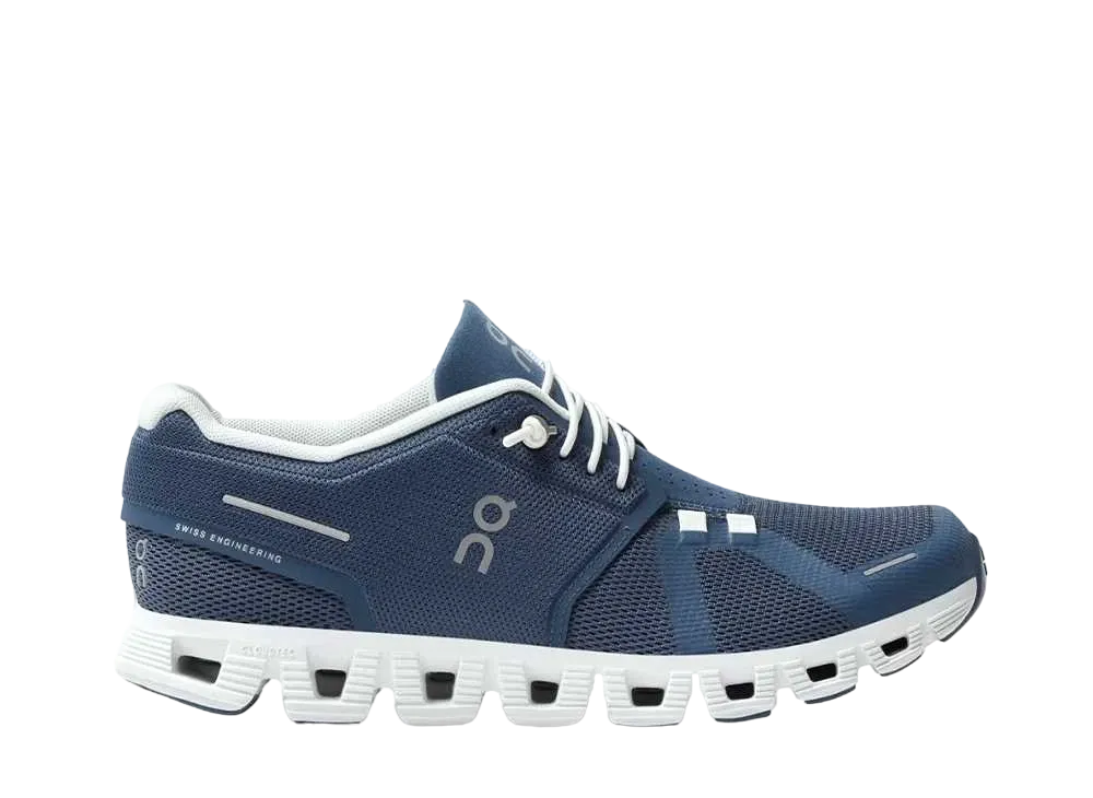 On Women's Cloud 5 "Denim/White"