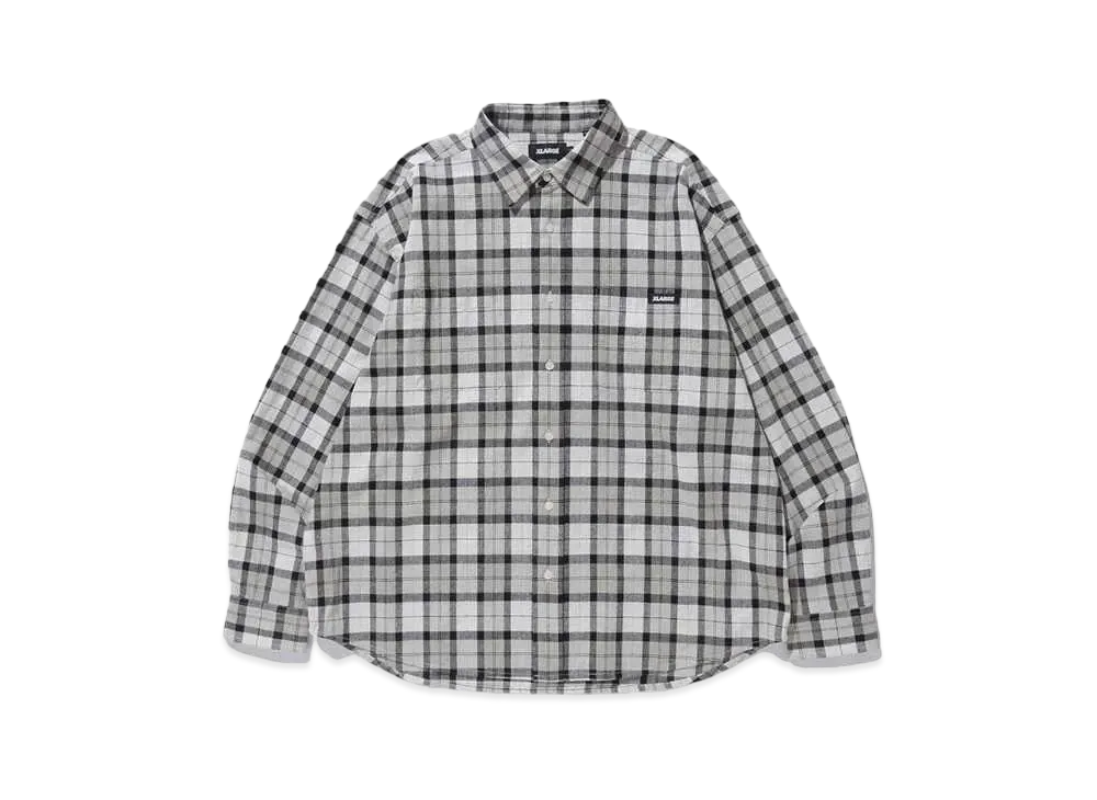XLARGE PLAID L/S SHIRT "BEIGE"