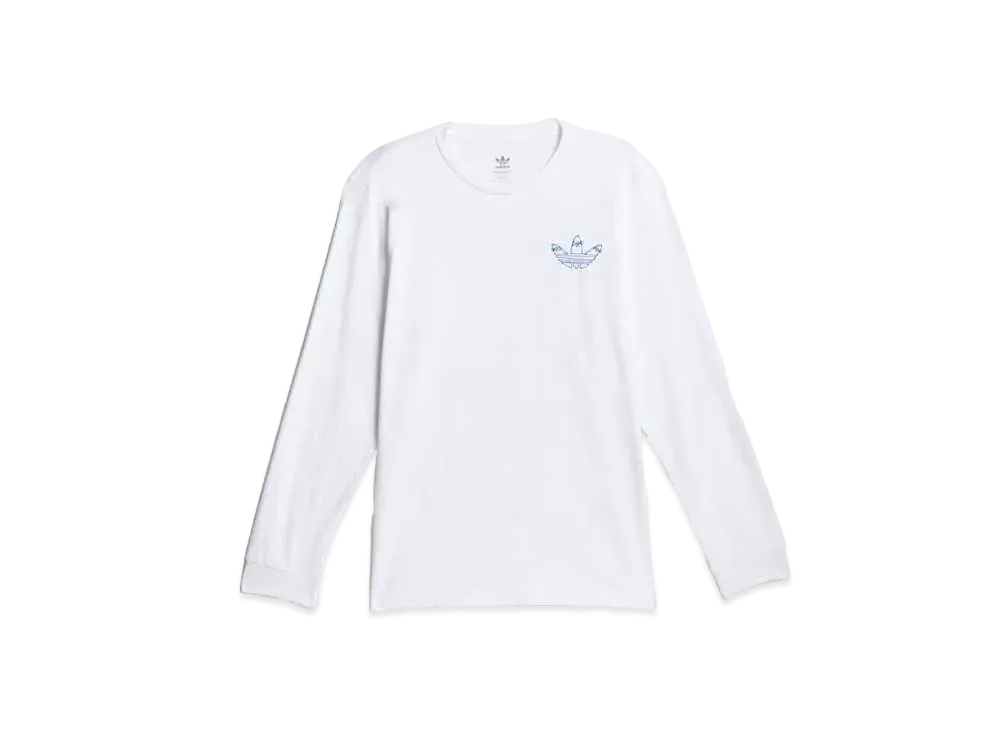 adidas Henry Jones Graphic Long Sleeve Tee "White/Team Royal Blue"