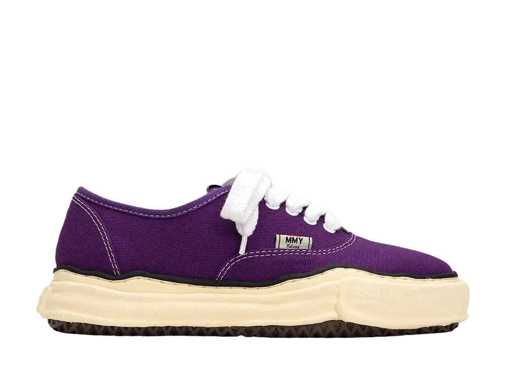 メゾンミハラヤスヒロ ベイカー ヴィンテージライク OG ソール キャンバス ロートップ スニーカー "パープル" (A09FW735)