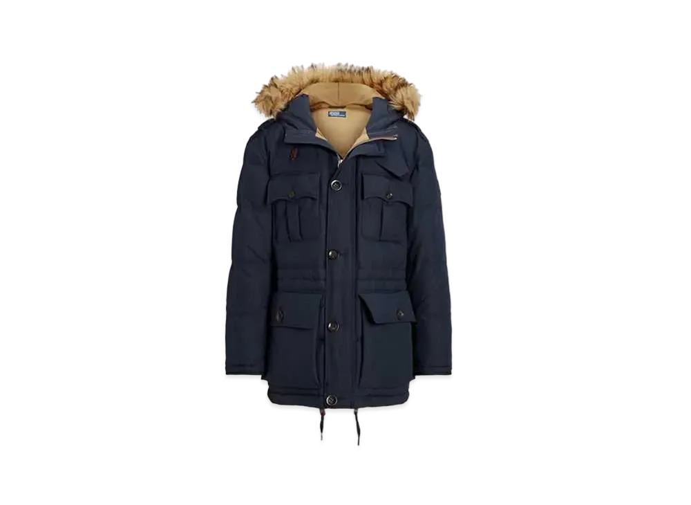 Polo Ralph Lauren Faux Fur Trim Down Parka "Navy"
