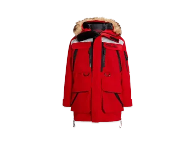Polo Ralph Lauren Faux Fur Trimmed Water Reperant Parka "Red"