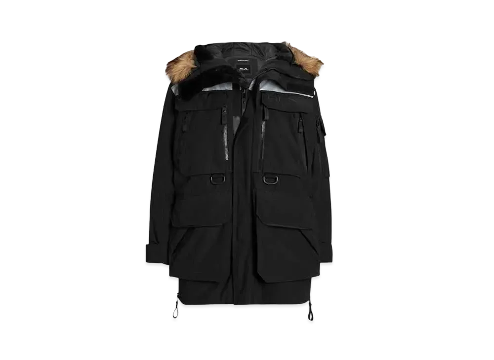 Polo Ralph Lauren Faux Fur Trimmed Water Reperant Parka "Black"