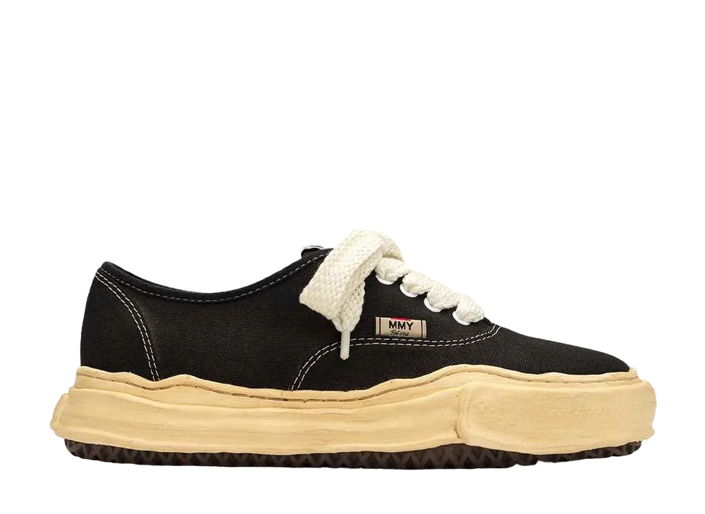 メゾンミハラヤスヒロ ベイカー OG VL ソール キャンバス ロートップ スニーカー "ブラック" (A11FW721)