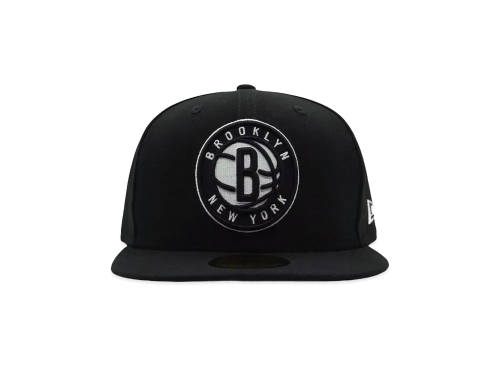 NEW ERA 59FIFTY Brooklyn Nets Black x Team Color "BLACK"
