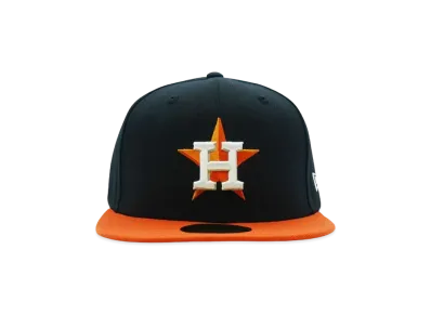 NEW ERA 59FIFTY MLB On-Field Houston Astros Road "NAVY/ORANGE"