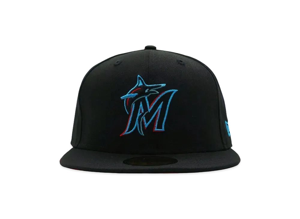 NEW ERA 59FIFTY MLB On-Field Miami Marlins Game "BLACK"