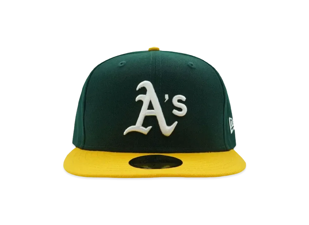 NEW ERA 59FIFTY MLB On-Field Oakland Athletics Home "DARK GREEN/A GOLD"
