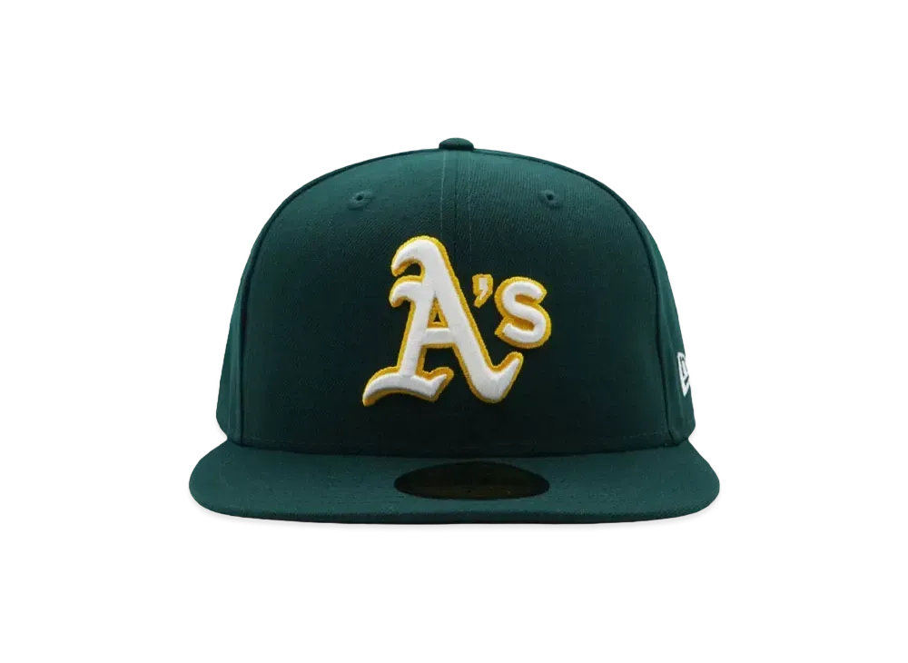 NEW ERA 59FIFTY MLB On-Field Oakland Athletics Road "DARK GREEN"