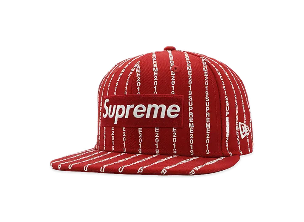 Supreme Text Stripe New Era® "Red"