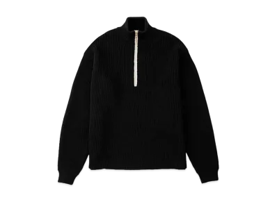 DIGAWEL Rib Knit Zip Sweater "Black"