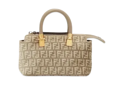 FENDI By The Way Mini Tapes League Fabric Pouch "Dub Gray"