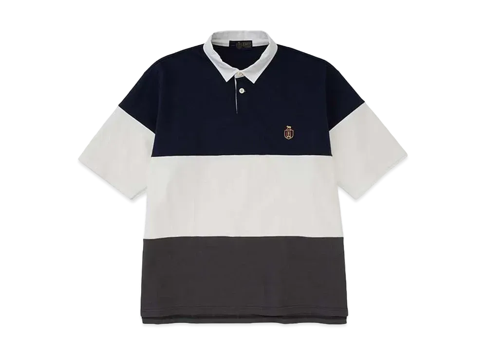 DIGAWEL Rugby Stripe Polo Shirt "170/Navy"