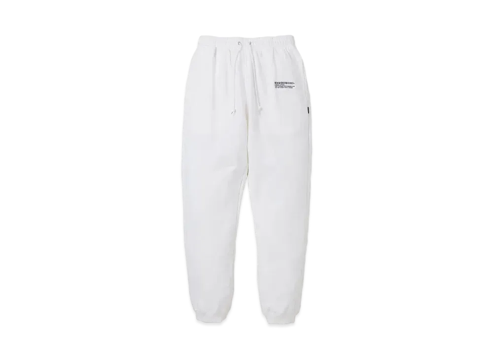 NEIGHBORHOOD 24SS Plain Sweat Pants "White"