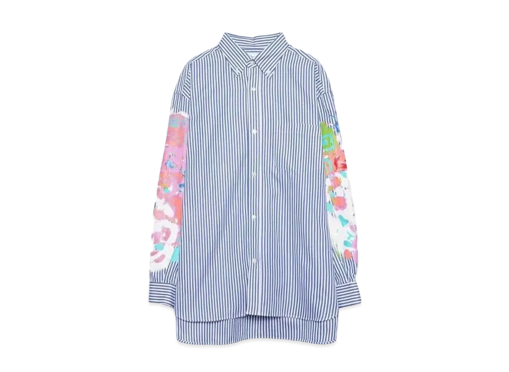 FACETASM SPRAYPAINT SHIRT "BLUE STRIPE"