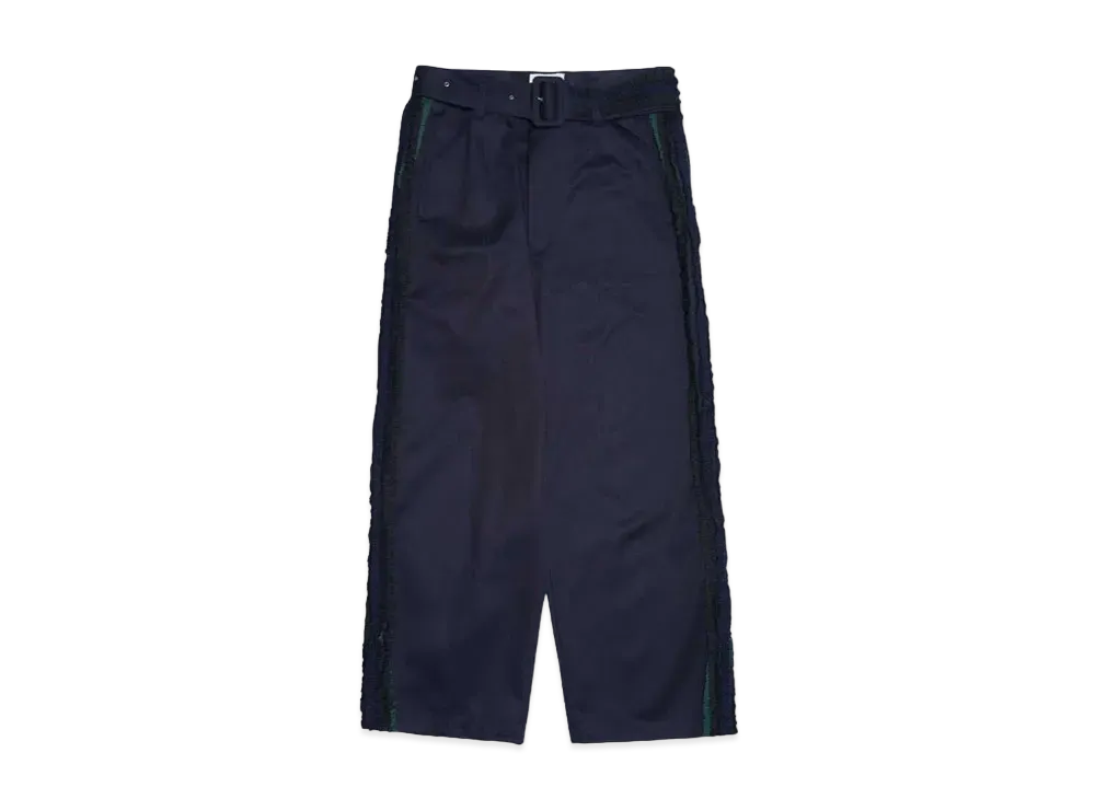 FACETASM FRILL BIG HEART PANTS "NAVY"