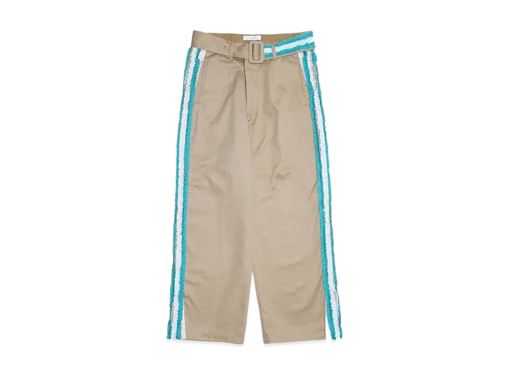 FACETASM FRILL BIG HEART PANTS "BEIGE"