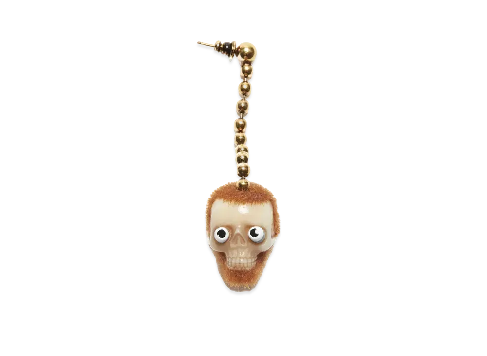 Acne Studios x Per B. Sundberg Skull Pendant Earrings "Antique Gold/Brown"