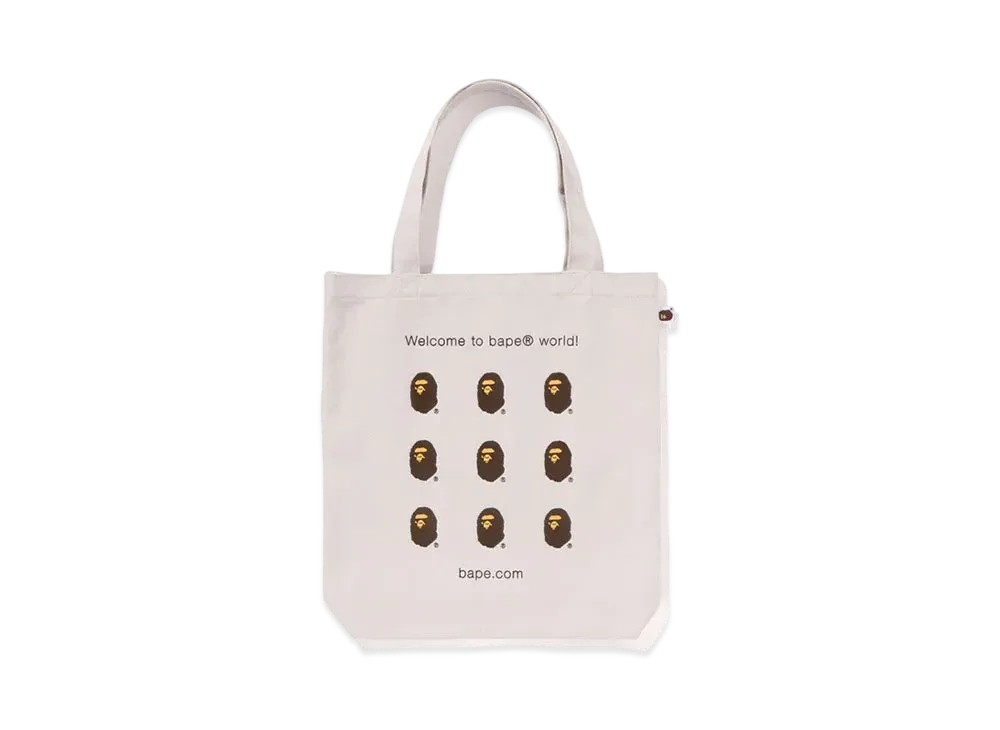 A BATHING APE Bape.com Tote Bag "Ivory"