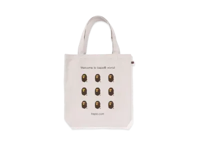 A BATHING APE Bape.com Tote Bag "Ivory"
