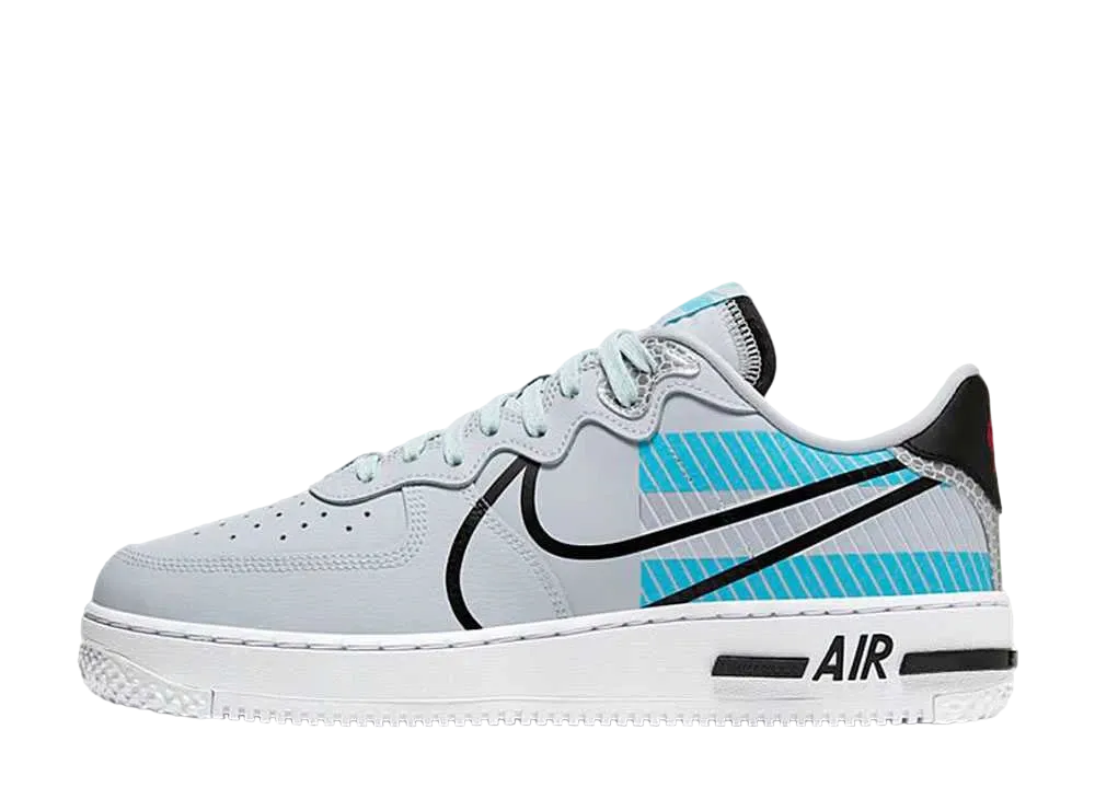 Nike Air Force 1 Low React "Pure Platinum/Baltic Blue"