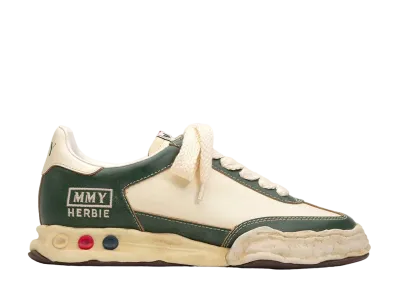 Maison MIHARA YASUHIRO HERBIE OG Sole VC Leather Low-top Sneaker "White/Green"