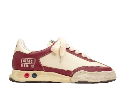 Maison MIHARA YASUHIRO HERBIE OG Sole VC Leather Low-top Sneaker "White/Red"