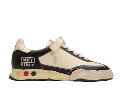 Maison MIHARA YASUHIRO HERBIE OG Sole VC Leather Low-top Sneaker "Black/White"