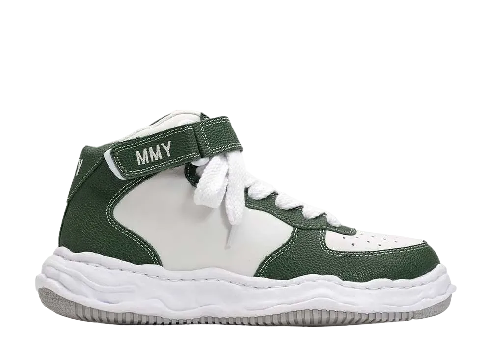 メゾンミハラヤスヒロ ウェイン オリジナルソール ハイトップスニーカー "ホワイト/グリーン" (A11FW711)