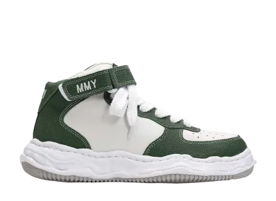 Maison MIHARA YASUHIRO WAYNE OG Sole High Top Sneaker "White/Green"