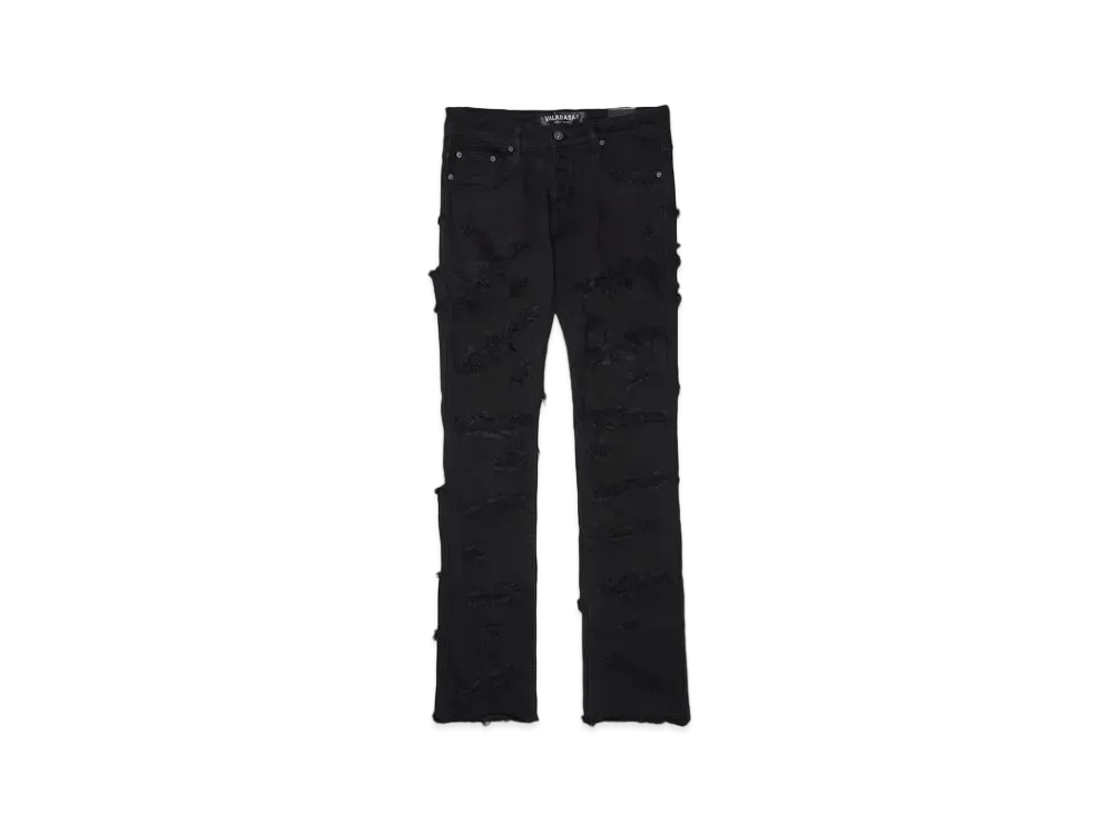 VALABASAS INFERNO DENIM STACKED "JET BLACK"