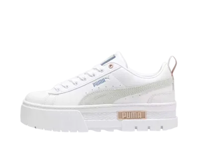 Puma Women's Mayze Leather "Puma White/Zen Blue"