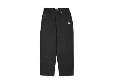 9090 States Logo Rigid Tapered Denim "Black"