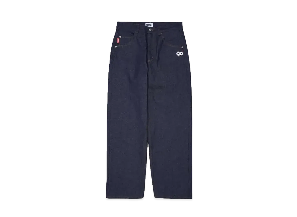 9090 States Logo Rigid Tapered Denim "Indigo"