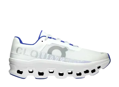 On Women's Cloudmonster "White/Indigo"