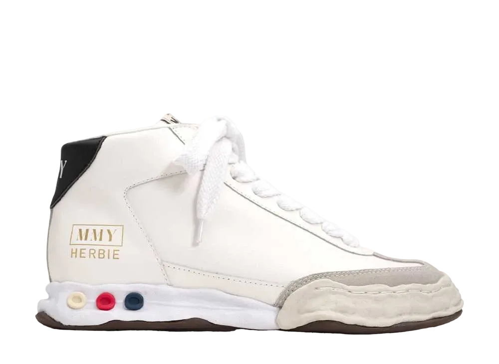 メゾンミハラヤスヒロ ハービー OG ソール レザー ハイトップ スニーカー "ホワイト" (A09FW701)