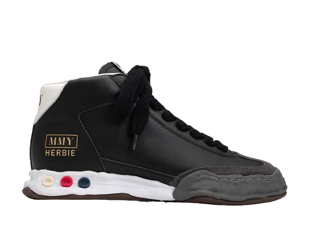 メゾンミハラヤスヒロ ハービー OG ソール レザー ハイトップ スニーカー "ブラック" (A09FW701)