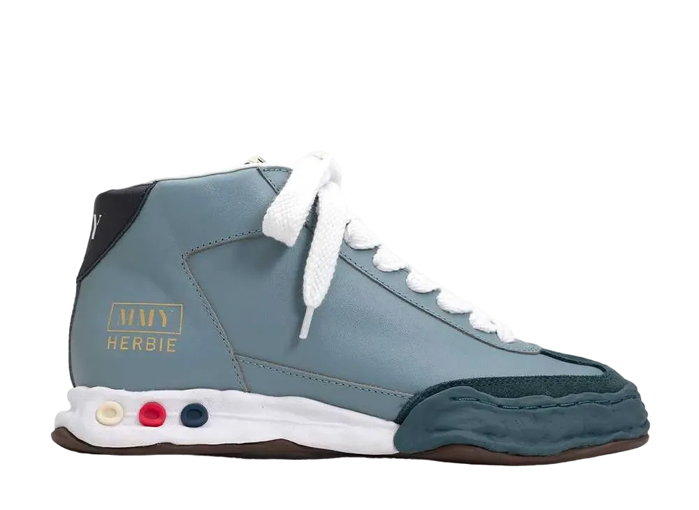 メゾンミハラヤスヒロ ハービー OG ソール レザー ハイトップ スニーカー "ブルー" (A09FW701)