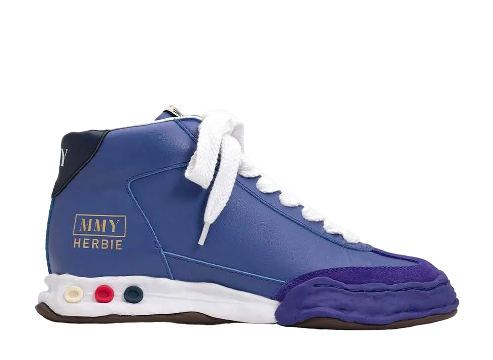 メゾンミハラヤスヒロ ハービー OG ソール レザー ハイトップ スニーカー "パープル" (A09FW701)
