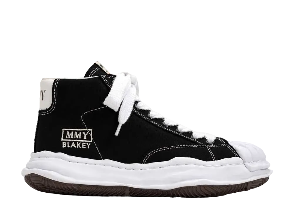 メゾンミハラヤスヒロ ブレイキー OG ソール キャンバス ハイトップ スニーカー "ブラック" (A08FW736)