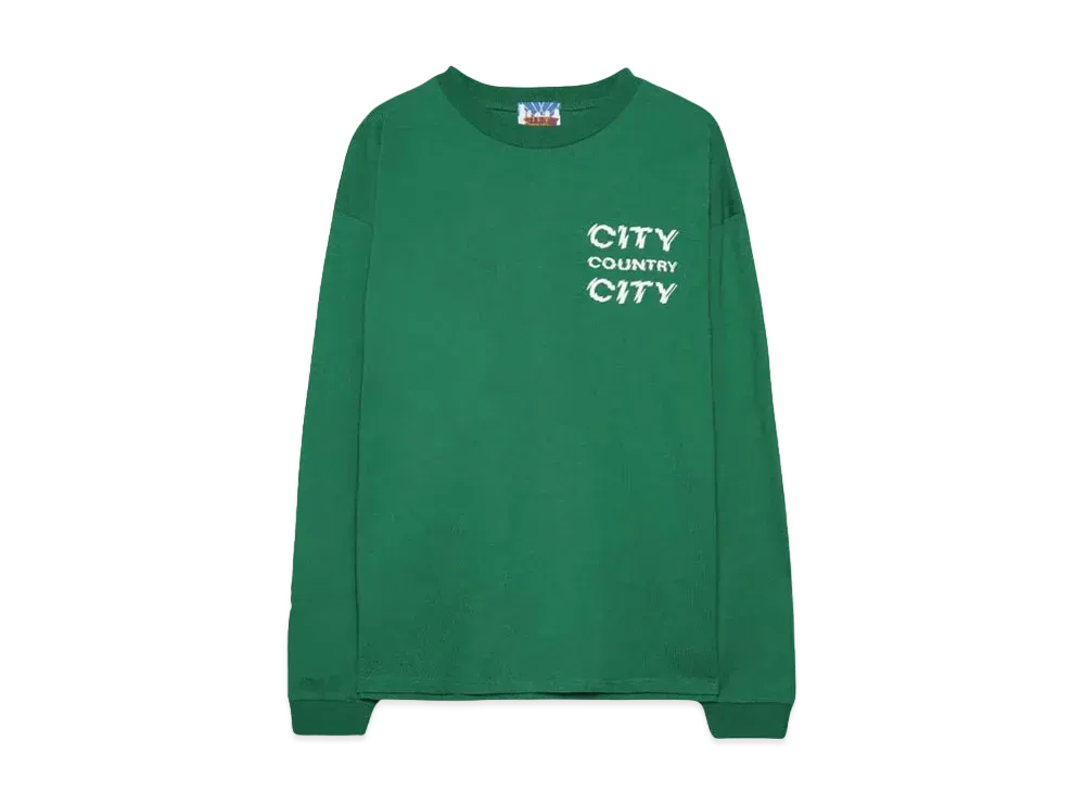 CITY COUNTRY CITY Cotton L/s T-shirt_City Country City "DEEP GREEN"