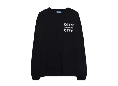 CITY COUNTRY CITY Cotton L/s T-shirt_City Country City "BLACK"