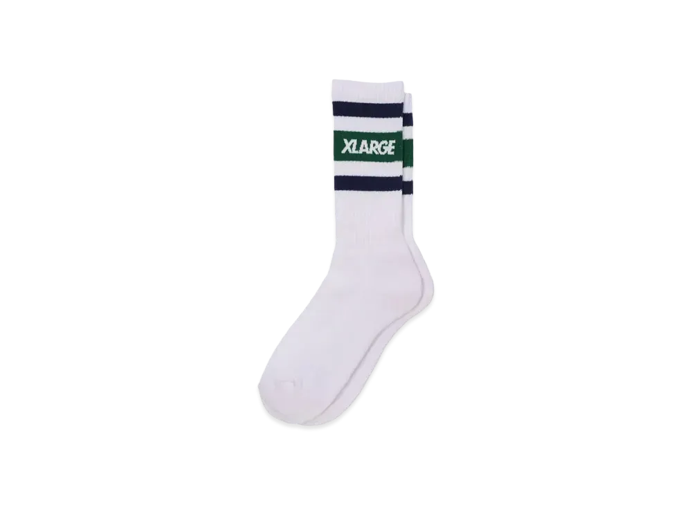XLARGE Striped Socks "White"