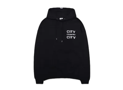 CITY COUNTRY CITY Cotton Hoodie "BLACK"