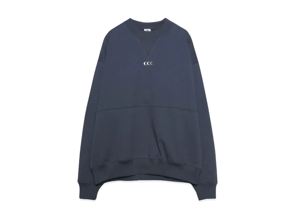 CITY COUNTRY CITY Embroidered Logo Switching Cotton Sweatshirt "NAVY"