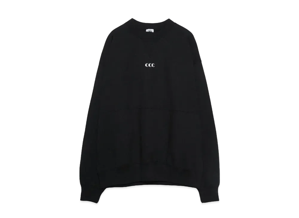 CITY COUNTRY CITY Embroidered Logo Switching Cotton Sweatshirt "BLACK"