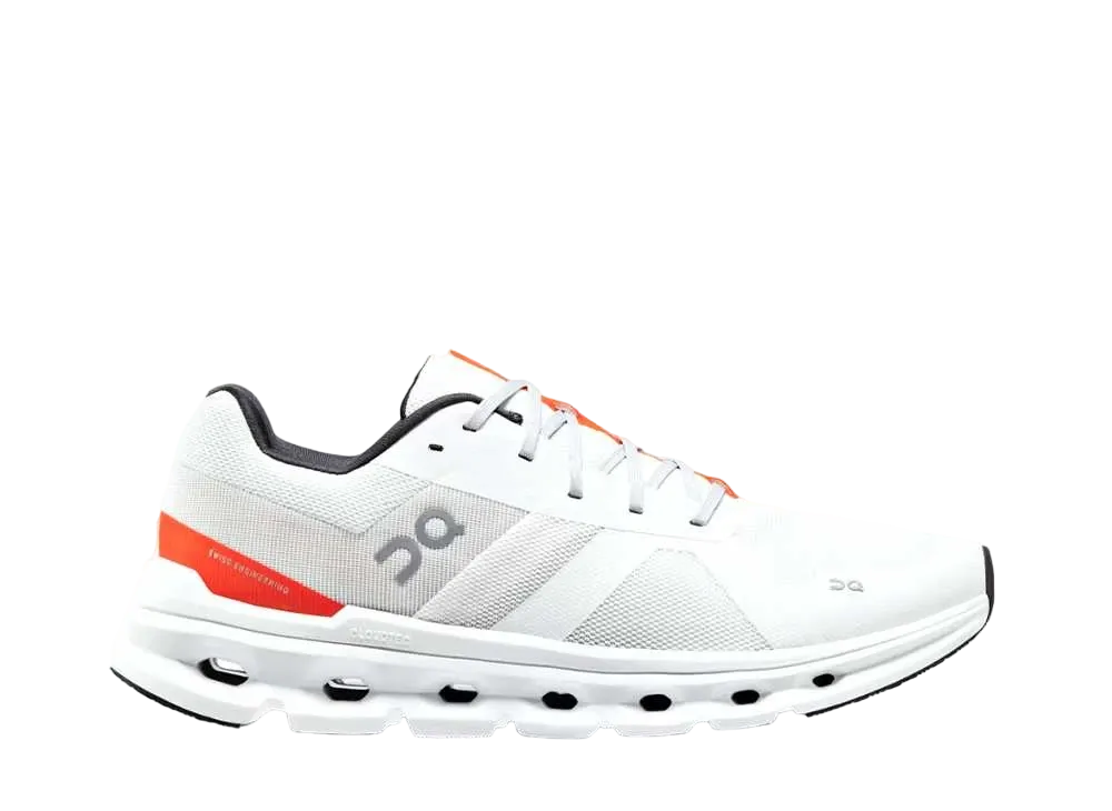 On Women's Cloudrunner "Undyed White/Flame"